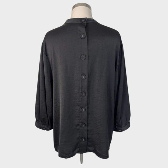 ModCloth 3X Miss Appreciated High Collar Full Back Button Pleated Shoulders - Picture 5 of 9